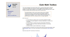 Desktop Screenshot of euler.rene-grothmann.de